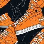 orange sneakers image